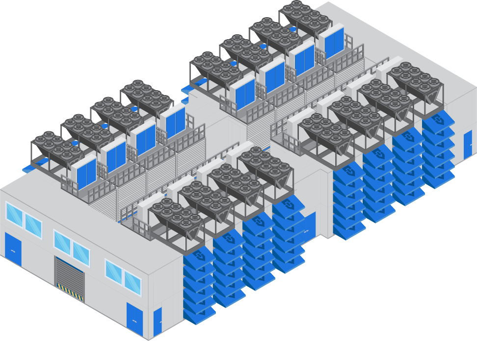 Illustration of AI Pod 4 Set Back to Back